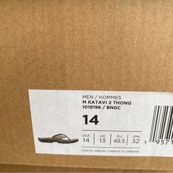 New in the box Teva Katavi 2 Thong Sandals - Brown sizes various main image 4
